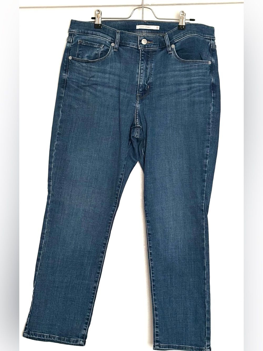 Levi’s Classic Straight Jeans Size 14S W32 L28 Lapis Dark Horse